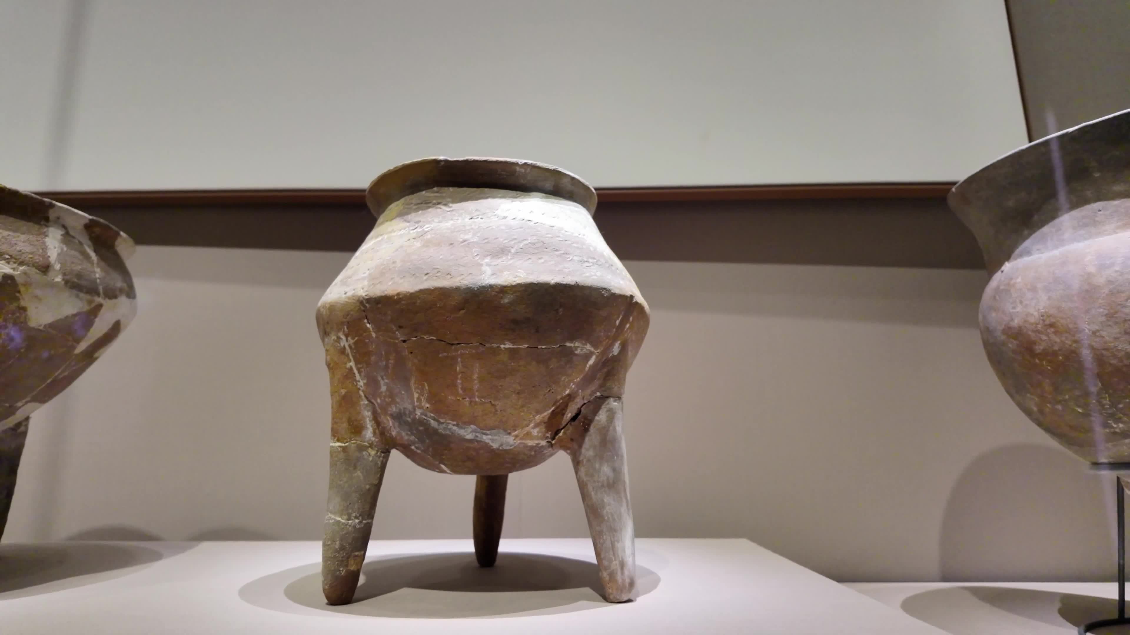 An ancient pottery on display at the museum