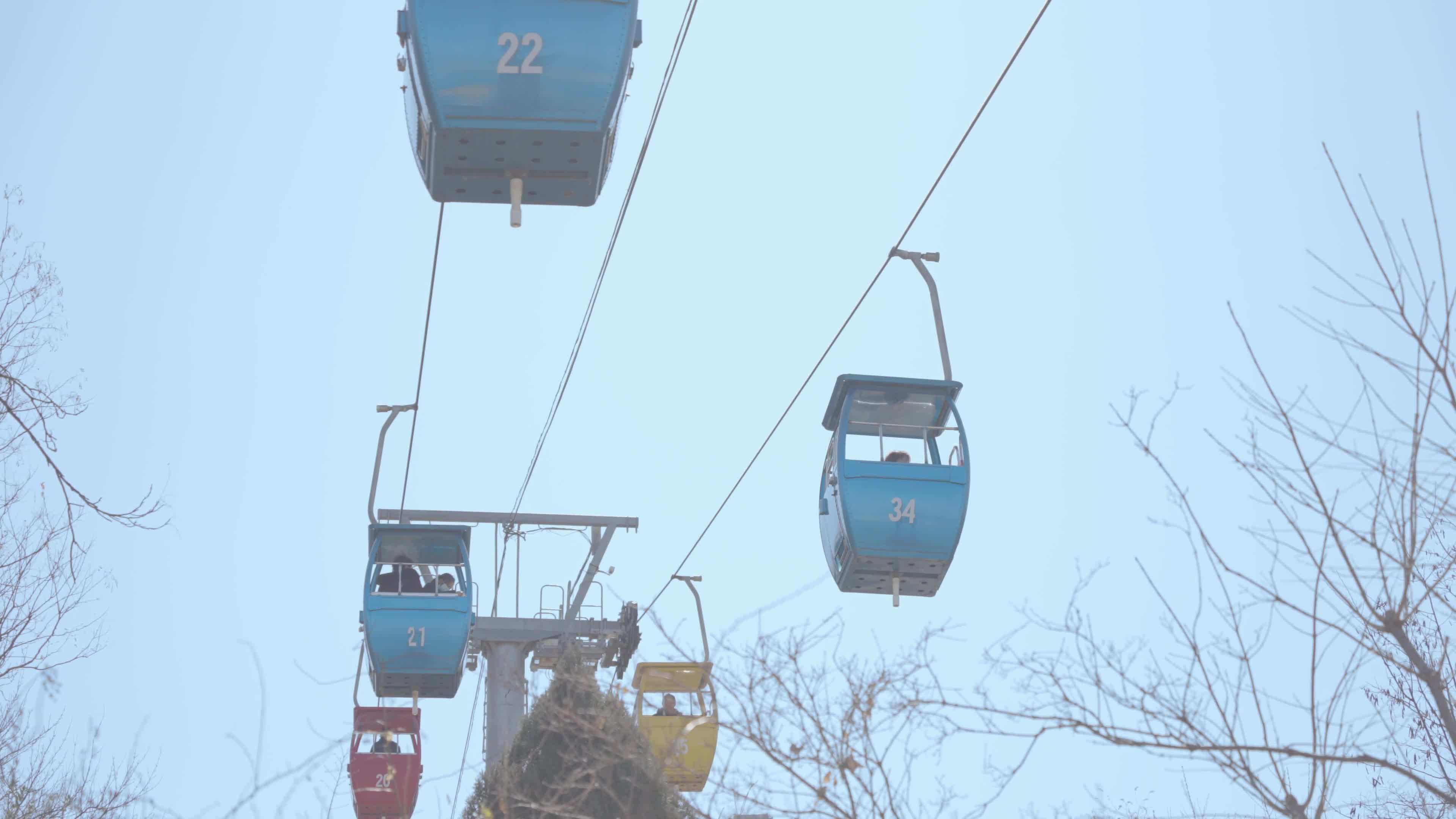 The hill cable car runs